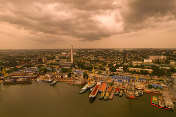 Shipbuilding harbor and berth for offshore vessels in the port of Mykolaiv