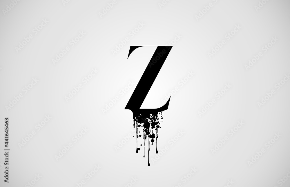 Vintage Z alphabet letter logo for business and company with black ...