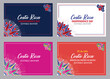 Banners for Costa Rica Independence Day, Annexation of the Nicoya Party, Anexion al Partido de Nicoya, national celebrations, local civic and cultural events with Ox cart designs (Vectors, EPS)