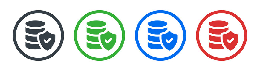 Aufkleber - Data protection icon. Database security system symbol vector illustration.