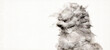 Foo Fu dog or chinese guardian lion on white background. Watercolor style.