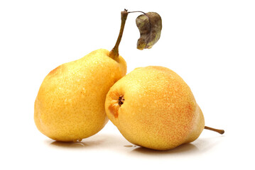 pear on a white