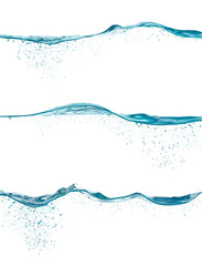 set of water waves. vector illustration