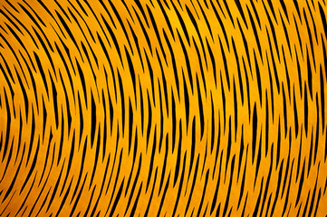 Wall Mural - Abstract yellow tiger line texture background