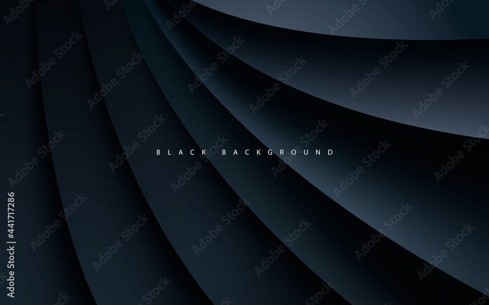Black abstract dimension background realistic style - obrazy, fototapety, plakaty 