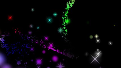 Canvas Print - abstract seamless galaxy exploration. milky way. animation of flight through glowing nebulae, clouds