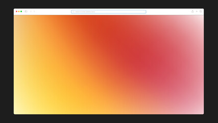 Wall Mural - Gradient Mockup for Internet Browser. Vector illustration