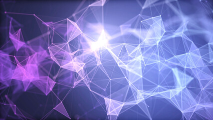 Purple background with bright triangular lines for wallpapers