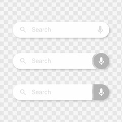Aufkleber - search bar template, Set of search boxes ui design element for web site or browsers, search button for website decoration and application design