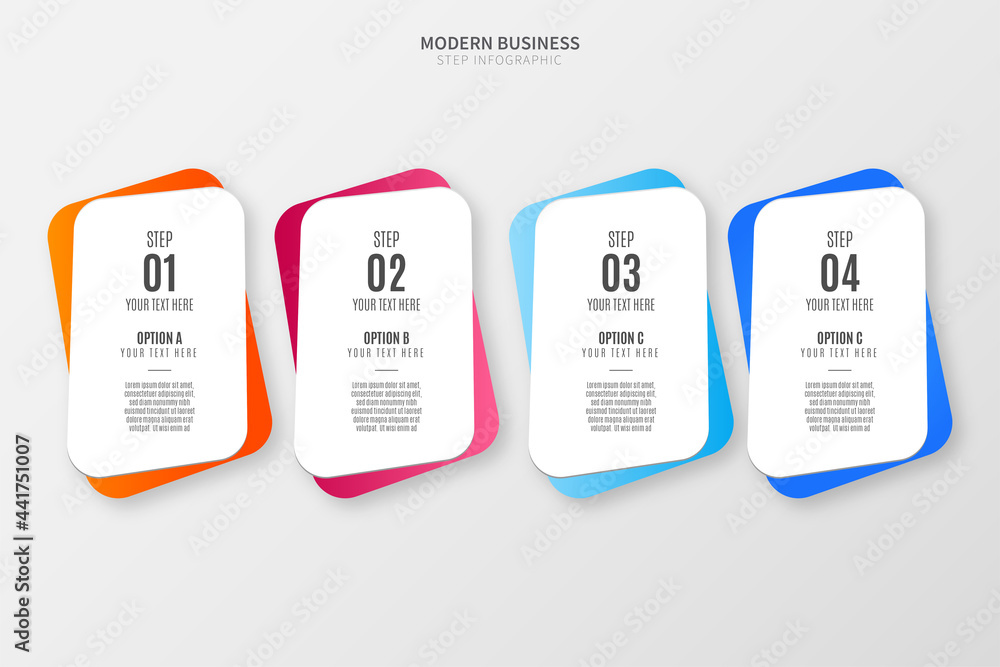 colorful infographic options template design vector illustration - obrazy, fototapety, plakaty 