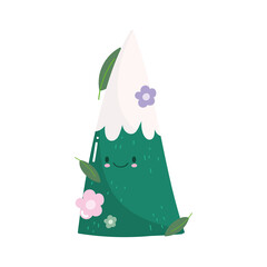 Sticker - cute snowy mountain