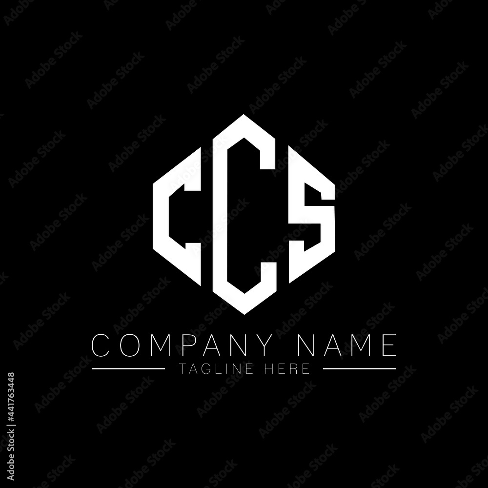 CCS letter logo design with polygon shape. CCS polygon logo monogram ...