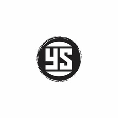 YS Logo Initial Letter Monogram with abstrac circle shape design template