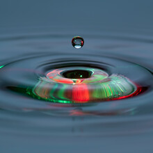 Close-up Of Drop Falling In Water