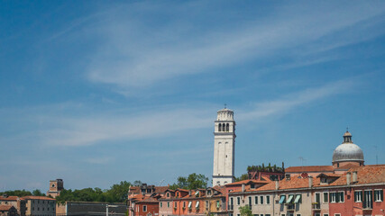 Canvas Print - Tower of Church of San Pietro di Castello in Venice, Italy