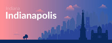 Indianapolis, USA Famous City Scape Background.