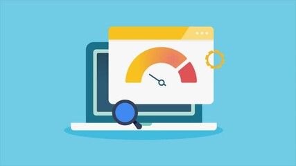 Wall Mural - kpi meter - business analytics, key performance indicator, performance chart, speedometer, digital d