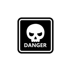 Sticker - Danger sign icon isolated on white background