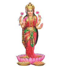 Indian Goddess Maha Lakshmi Digital Paintings