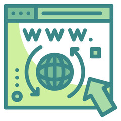 website blue line icon