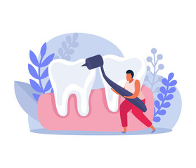 Sticker - Flat Dental Health Composition