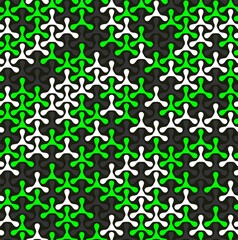 Canvas Print - modern seamless pattern of colored triplex geometric shape on dark