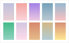 Modern Soft Color Palette Gradient Backgrounds Set