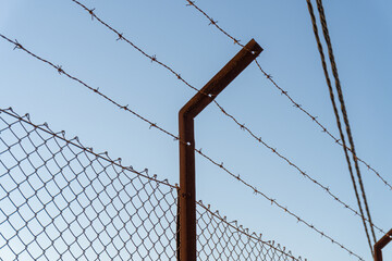 barbed wire fence