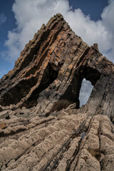 Wall Mural - beautiful landscape image of blackchurch rock on devonian geological formation on beautiful spring d