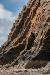Wall Mural - beautiful landscape image of blackchurch rock on devonian geological formation on beautiful spring d