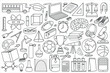 © Ольга Зуевская - Back to school set of doodle elements.