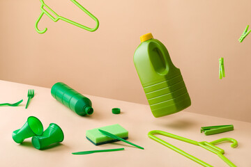 Background Of Diverse Plastic Packs