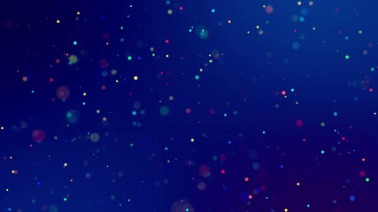 Wall Mural - fantastic festive abstract background of glitter magic multicolor particles fly or float in viscous 