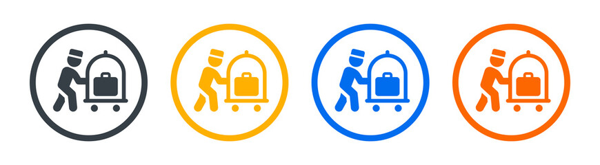 Bellboy icon vector illustration. Hospitality concept