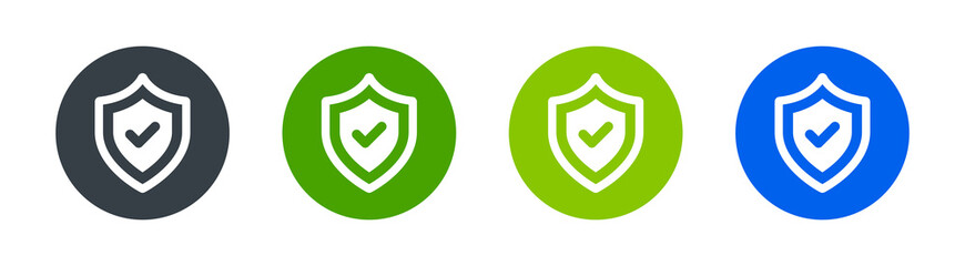 Aufkleber - Shield icon vector set design button symbol. Security and protection concept.