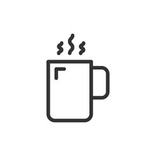 Simple Tea Line Icon.