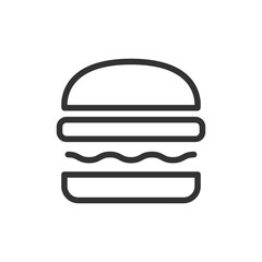 Poster - Outline design of burger icon.