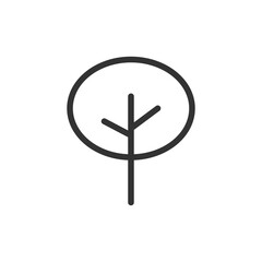 Wall Mural - Tree line icon, sign or symbol.