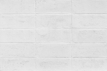 Vintage white cement block fence texture and background seamless