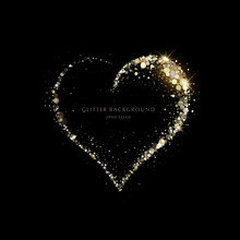 Glitter Background, Luxury Gold Stardust Light