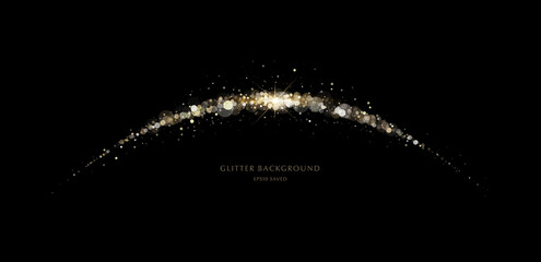 Wall Mural - glitter background, luxury gold stardust light
