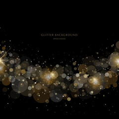Wall Mural - glitter background, luxury gold stardust light