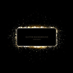 Wall Mural - glitter background, luxury gold stardust light
