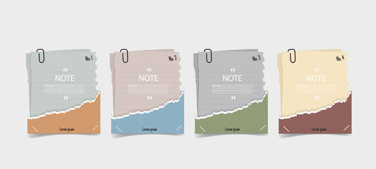 Poster - Text box design with note papers.