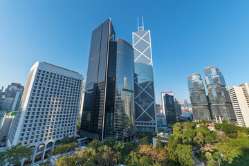 Skyline of Hong Kong city