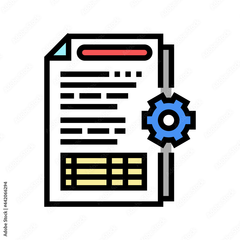 audit of operational processes and internal control systems color icon ...