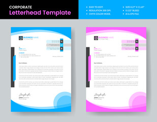 Wall Mural - New Style Letterhead Template Design Print Ready