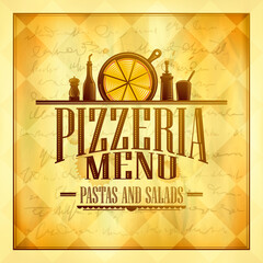 Wall Mural - Pizzeria menu cover design