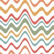 The background is simple multicolored waves. Seamless vector pattern