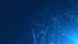 © Papapig - Abstract blue polygon tech network with connect technology background. Abstract dots and lines texture background. 3d rendering.